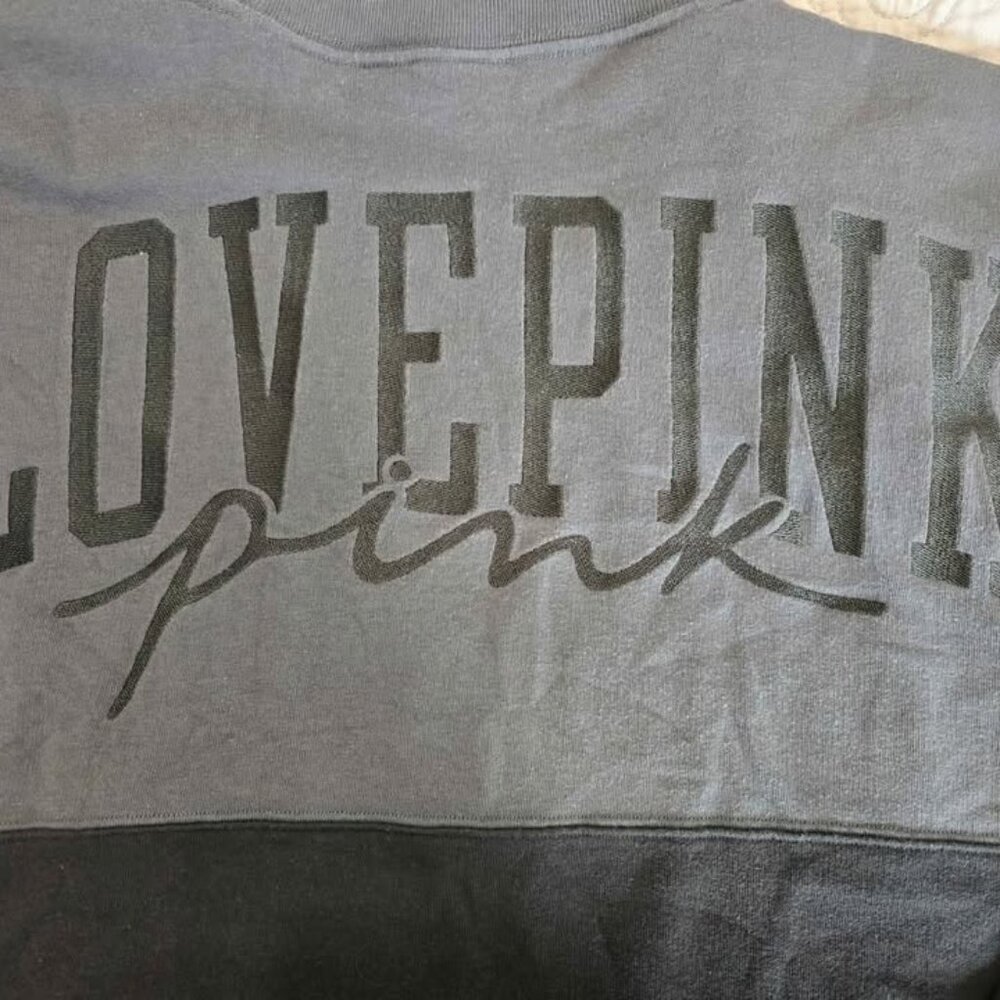 Victoria's Secret PINK color block crew neck sweatshirt size L